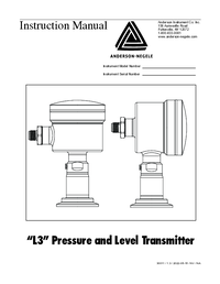 Thumbnail of document Manual - L3 Pressure and Level Transmitter